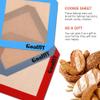8 Inch Square Silicone Baking Mat, Set of 3 Silicone Cooking Mat for 8 Inch Cake Pan, Nonstick Silicone Mat for Baking, Silicone Mat for Baking Sheet (Red, Blue, Grey) view 3