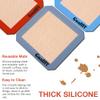 8 Inch Square Silicone Baking Mat, Set of 3 Silicone Cooking Mat for 8 Inch Cake Pan, Nonstick Silicone Mat for Baking, Silicone Mat for Baking Sheet (Red, Blue, Grey) view 4