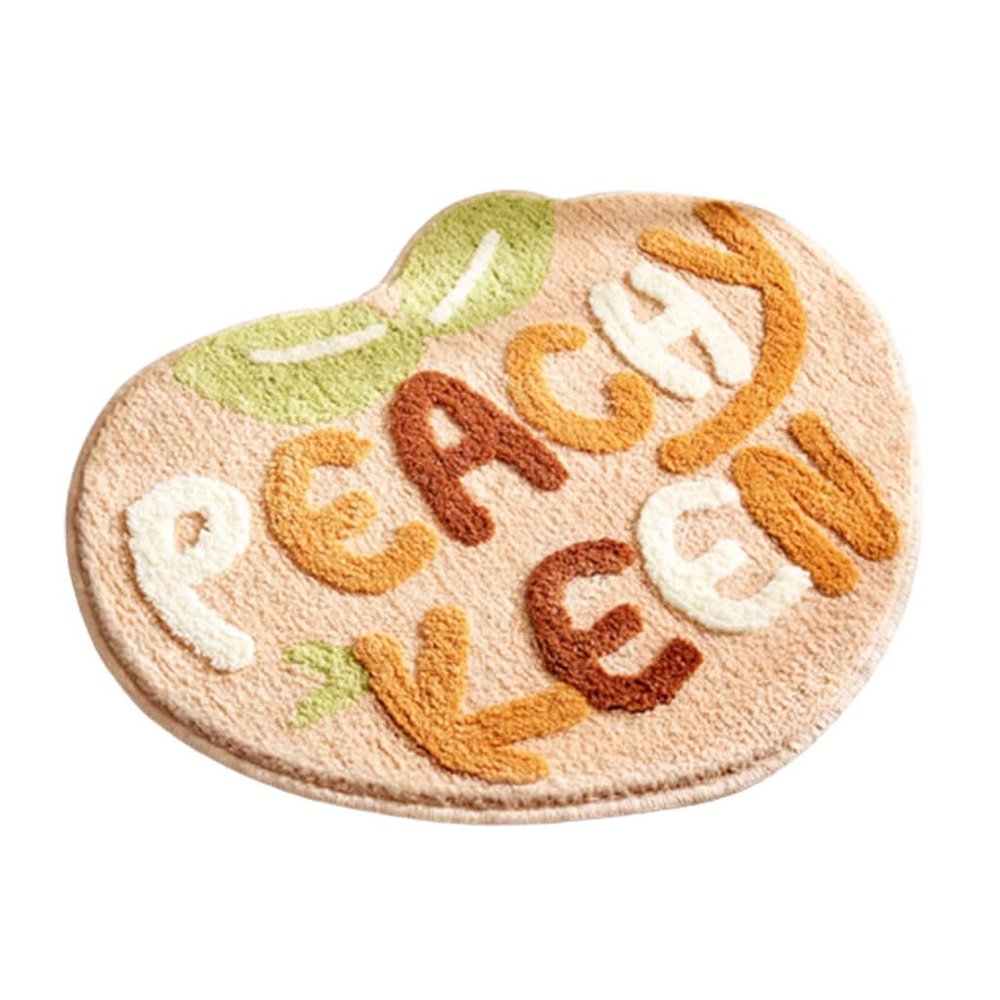 Creativity Rug Fibre Cute Irregular Shape Pink Bath Mat Non Skid Machine Washable Floor Decoration Carpet Mat Home