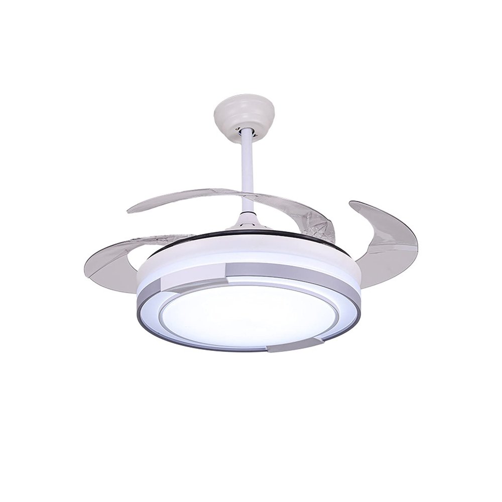 YUEGOO Ventiladores De Techo con Lmparas, Ventilador De Ventilador Colgante De Colgante Silencioso Nrdico Candelier Led Led Ventilador De Techo Led Inteligente con Lmpara Control Inalmbrico Ventil
