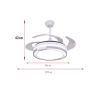 YUEGOO Ventiladores De Techo con Lmparas, Ventilador De Ventilador Colgante De Colgante Silencioso Nrdico Candelier Led Led Ventilador De Techo Led Inteligente con Lmpara Control Inalmbrico Ventil view 4
