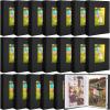 Yeaqee 20 Packs Photo Album 4x6 Small Picture Album Linen Cover Memory Book with Front Window 26 Clear Pages Hold 52 Pictures for Wedding Anniversare Family Baby(Black) view 1