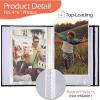 Yeaqee 20 Packs Photo Album 4x6 Small Picture Album Linen Cover Memory Book with Front Window 26 Clear Pages Hold 52 Pictures for Wedding Anniversare Family Baby(Black) view 3