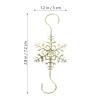 HOMSFOU 10pcs Snowflake Christmas Hooks for Mantel Fireplace Sturdy Xmas Stocking Hangers for Holiday Decor Present Bags Design view 2
