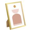 upsimples 5x7 Picture Frame Set of 3, Made of High Definition Glass for 5 x 7 Gold Frames, Wall and Tabletop Display Thin Border Photo Frame for Home Dcor view 2