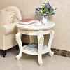 POCHY Beautiful Nightstand Nightstand American Style Bedside Table 2 Tiers with Open Shelves Round Bedside Cabinet for Bedroom Living Room Coffee Table Save Space view 2