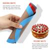 8 Inch Round Silicone Bakintg Mat, Set of 3 Reusable Silicone Baking Mats, Silicone Mat for 8 Inch Cake Pan, Silicone Mat for Baking Cake, Pizza, Pie, Bread, Macaron (Red, Blue, Grey) view 4