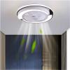 YUEGOO Ventiladores De Techo con Lmparas, Luz De Techo Led con Ventilador, 3 Velocidades De Viento Luminaria Colgante Control Remoto Candelera De Ventilador Silencioso De 40 W Lmpara Colgante De Ven view 2