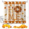 Fall Home Shower Curtain 36x72 Inch, Thanksgiving Farmhouse Maple Leaves Waterproof Bath Curtain with 12 Hooks, Home Marple Leaves Washable Polyester Wrinkle Free Shower Curtains for Bathroom Decor view 1