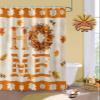 Fall Home Shower Curtain 36x72 Inch, Thanksgiving Farmhouse Maple Leaves Waterproof Bath Curtain with 12 Hooks, Home Marple Leaves Washable Polyester Wrinkle Free Shower Curtains for Bathroom Decor view 2
