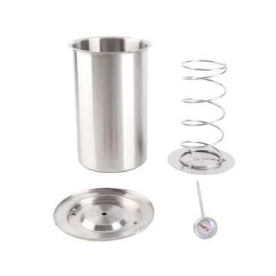 Headerbs Ham Maker Stainless Steel Healthy Homemade Deli Meat Press Kitchen Bacon Boiler Pot Pan Stove with Thermometer Ham Maker Ham Maker