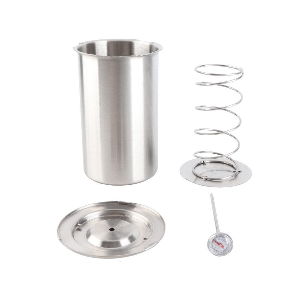 Headerbs Ham Maker Stainless Steel Healthy Homemade Deli Meat Press Kitchen Bacon Boiler Pot Pan Stove with Thermometer Ham Maker Ham Maker