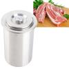 Headerbs Ham Maker Stainless Steel Healthy Homemade Deli Meat Press Kitchen Bacon Boiler Pot Pan Stove with Thermometer Ham Maker Ham Maker view 4