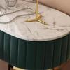 KWOKING Metal MAKEUP Vanity Desk with 1 Drawer Faux Marble Top Dressing Table Without Mirror Nordic Bedroom Storage Cabinet Integrated Dressing Table Green - Makeup Vanity & Stools 31"L x 16"W x 32"H view 2