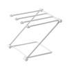 DOACT Kitchen Countertop Dishcloth, 4 Arm Folding Vertical Towel Stand Plastic Storage Holder for Countertop - Light Grey view 1
