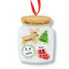 3D Family of 4 Christmas Ornament 2025 Personalized Family Christmas Ornaments 2025 | Tree, Stocking, Wreath, Reindeer Personalized Tree Ornaments Customizable Gifts of Kitchen Jar of Four Ornament view 1