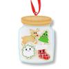 3D Family of 4 Christmas Ornament 2025 Personalized Family Christmas Ornaments 2025 | Tree, Stocking, Wreath, Reindeer Personalized Tree Ornaments Customizable Gifts of Kitchen Jar of Four Ornament view 2