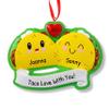 3D Personalized Our First Christmas Ornament 2025 | Custom Mexican Food Tacos Couple Ornaments Taco Couples Ornament 2025 Family of 2 Unique for a Couple Ornaments Couples Unique Gifts view 1