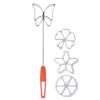 4Pcs Cake Printing Pastry Mold, Aluminum Alloy Biscuit Dessert Maker Waffle Model Set, Kitchen Cake Printing Moulds, DIY Baking Accessories, Great Present for Biscuit Lovers view 1