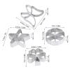 4Pcs Cake Printing Pastry Mold, Aluminum Alloy Biscuit Dessert Maker Waffle Model Set, Kitchen Cake Printing Moulds, DIY Baking Accessories, Great Present for Biscuit Lovers view 2