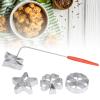 4Pcs Cake Printing Pastry Mold, Aluminum Alloy Biscuit Dessert Maker Waffle Model Set, Kitchen Cake Printing Moulds, DIY Baking Accessories, Great Present for Biscuit Lovers view 3