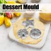4Pcs Cake Printing Pastry Mold, Aluminum Alloy Biscuit Dessert Maker Waffle Model Set, Kitchen Cake Printing Moulds, DIY Baking Accessories, Great Present for Biscuit Lovers view 4