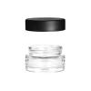 Human Objects | 1oz Clear Glass Jars with Child Resistant Black Caps - 1-2 Grams - 200 Count- Refillable Airtight Containers for Herbs, Spices, Food, Oil, Wax, Cosmetics, Skincare, Samples, & More view 3