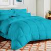 AHJ Beddings Alaska King Size 8 Piece Bed in a Bag - 500GSM Comforter Set with 26 inch Extra Deep Fitted, Flat, Bed Skirt, Pillowcases & Shams, 600 Thread Count, Egyptian Cotton, Turquoise view 1