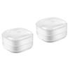 Cabilock 2sets Versatile Two-layer Meal Steamer Cover for Dumplings and Rice Microwave Safe Storage Container for and Heating White Plastic Design view 1