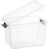 Superio Clear Storage Boxes with Lids, 8.75 Quart Plastic Container Bins for Organizing, Stackable Crates, BPA Free, Non Toxic, Odor Free, Organizers for Home, Office and Dorm, 3 Pack view 3