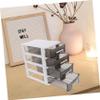 Cabilock Four-layer Plastic Drawer Storage Cabinet Portable Organizer Black Design for Desktop Multifunctional Space-saving Storage for Home and Office view 2