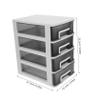 Cabilock Four-layer Plastic Drawer Storage Cabinet Portable Organizer Black Design for Desktop Multifunctional Space-saving Storage for Home and Office view 3
