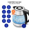 Chefman 1.2L Electric Tea Kettle with LED Lights, Automatic Shut Off, Removable Lid, Boil-Dry Protection, Hot Water Electric Kettle Water Boiler, Electric Kettles for Boiling Water view 2