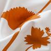 SUSYBAO Burnt Orange Flower Duvet Cover King 100% Cotton 3 Pcs Set 1 White Rust Botanical Duvet Cover with Zipper Ties 2 Pillowcases Vintage Farmhouse Terracotta Floral Bedding Set Soft view 3