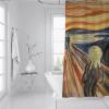 Wewoo Home The Scream Shower Curtain Edvard Munch Shower Curtains for Bathroom Unique Expressive Convenient Easy Clean Condo Bathtub Curtains Decor W84xL72in view 3