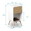 CALMR Practical Nightstand Small Bedside Table Home Living Room Bedroom Study Nightstand Small and Beautiful Bedside Cabinet Simple Style End Tables view 3