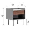 CALMR Practical Nightstand Nightstand Solid Wood Large Capacity Bedside Table Living Room Bedroom Office Bedside Cabinet with 1 Drawer End Tables view 2