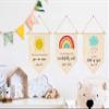 Christian Art-Bible Verse Banner Pennant-Scripture Decor-Weather Rainbow Cloud Sun-Flag Gift for Baby Boys Girls Kids-Banner Pennant Wall Sign Gifts for Nursery Baby Room Playroom Bedroom -Set of 3 view 2