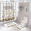 ALEXEX 4 PCS White Daisy Shower Curtain Sets,Home Sweet Bathroom Set with Shower Curtain and Rugs and Accessories,Farmhouse Country Shower Curtain Bathroom Decor with 12 Hooks,72 X 72 Inches view 3