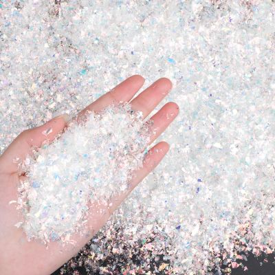 CCINEE Christmas Artificial Flake Fake Snow Twinkles Fake Snow Decoration Powder Filler Craft Sparkling Snow for Christmas Party Holiday Decoration(White,200 g)