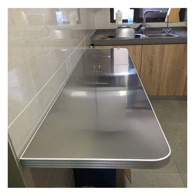 BAWHO Very Practical Wall-Mounted Dining Table Folding Kitchen Table Double-Leg Wall Table Stainless Steel Table/100 * 30Cm/39.4 * 11.8In