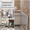 BAWHO Very Practical Wall-Mounted Dining Table Folding Kitchen Table Double-Leg Wall Table Stainless Steel Table/100 * 30Cm/39.4 * 11.8In view 2