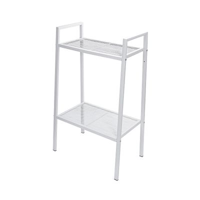 Fancial Rustic Bookshelf, 2 Tier Bookshelf, Metal Book Shelf for Storage, Bookcase for Office Organization and Storage