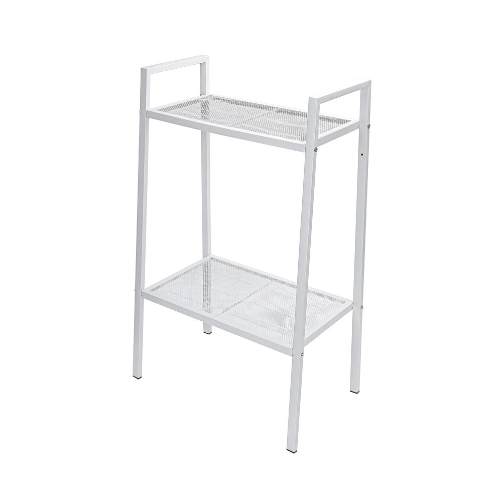 Fancial Rustic Bookshelf, 2 Tier Bookshelf, Metal Book Shelf for Storage, Bookcase for Office Organization and Storage