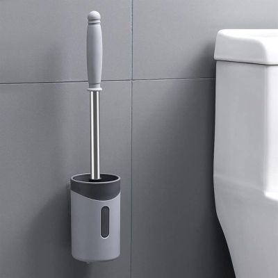 DLUXCA Toilet Brush Household Long Handle Toilet Brush Full Angle Decontamination Soft Brush Household Toilet Brush Suit Bathroom Toilet Brush Holder (Color : C, Size : One Size)