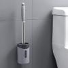 DLUXCA Toilet Brush Household Long Handle Toilet Brush Full Angle Decontamination Soft Brush Household Toilet Brush Suit Bathroom Toilet Brush Holder (Color : C, Size : One Size) view 1