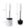 DLUXCA Toilet Brush Household Long Handle Toilet Brush Full Angle Decontamination Soft Brush Household Toilet Brush Suit Bathroom Toilet Brush Holder (Color : C, Size : One Size) view 2