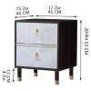 CALMR Practical Nightstand Household Bedside Table with 2 Drawers Nightstand Luxury Mini Bedside Cabinet Marble End Tables Fashionable Bedside Dresser view 2