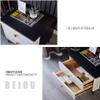 CALMR Practical Nightstand Household Bedside Table with 2 Drawers Nightstand Luxury Mini Bedside Cabinet Marble End Tables Fashionable Bedside Dresser view 4