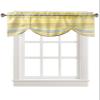ALAGEO Tie Up Valance Ombre Yellow Grey Stripe Curtain Valance for Kitchen Living Room Geometric Design Window Curtain Treatment Adjustable Tie-up Shade Valance 60x18 Inch Rod Pocket 1 Panel view 1